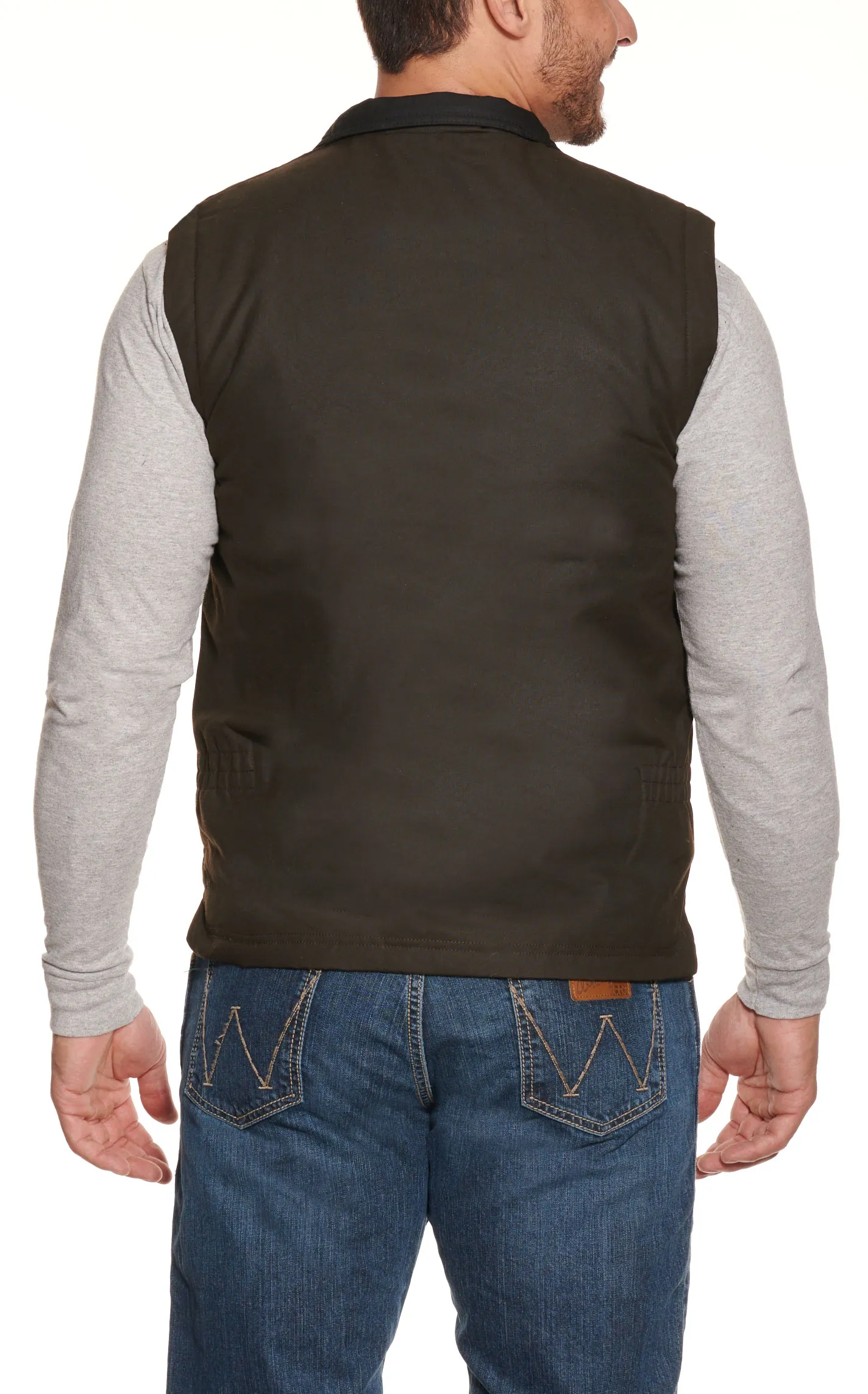 Forge Men's Chocolate Brown Oilskin Vest