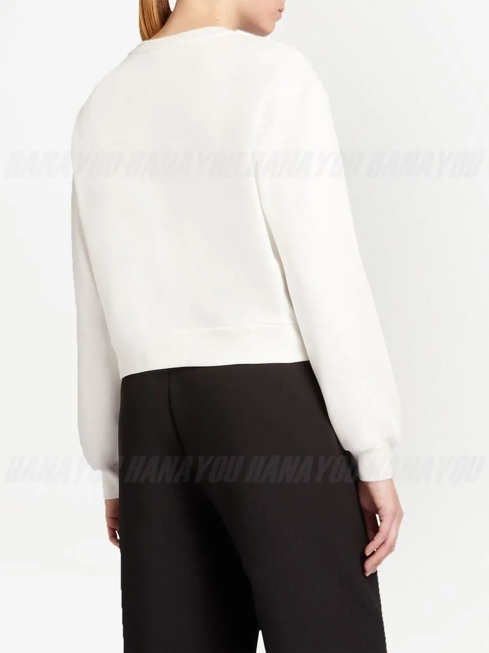 GIUSEPPE ZANOTTI  |Crew Neck Sweat Blended Fabrics Long Sleeves Plain Cotton