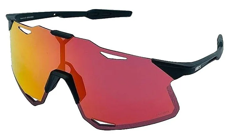 glasses 100% Hypercraft - Matte Black/HiPER Red Multilayer Mirror Lens