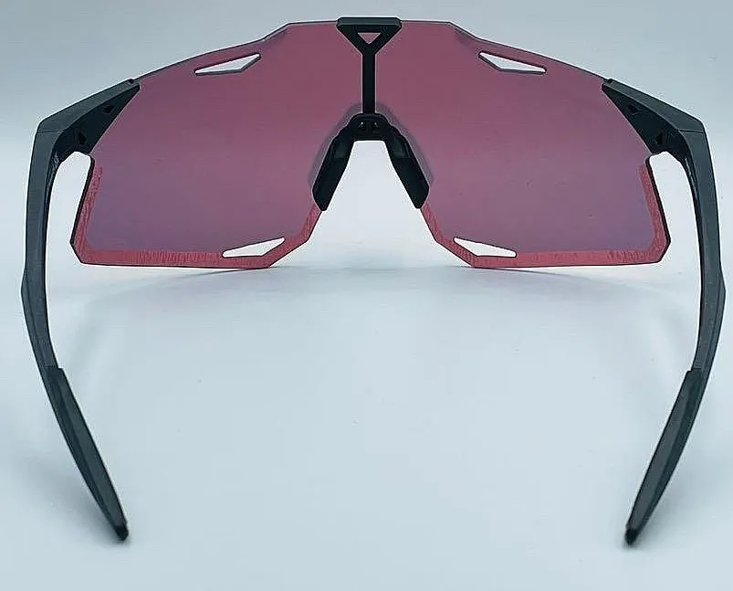 glasses 100% Hypercraft - Matte Black/HiPER Red Multilayer Mirror Lens