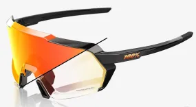 glasses 100% Korbin - Gloss Metallic Black/Orange Flash Mir.Photochromic