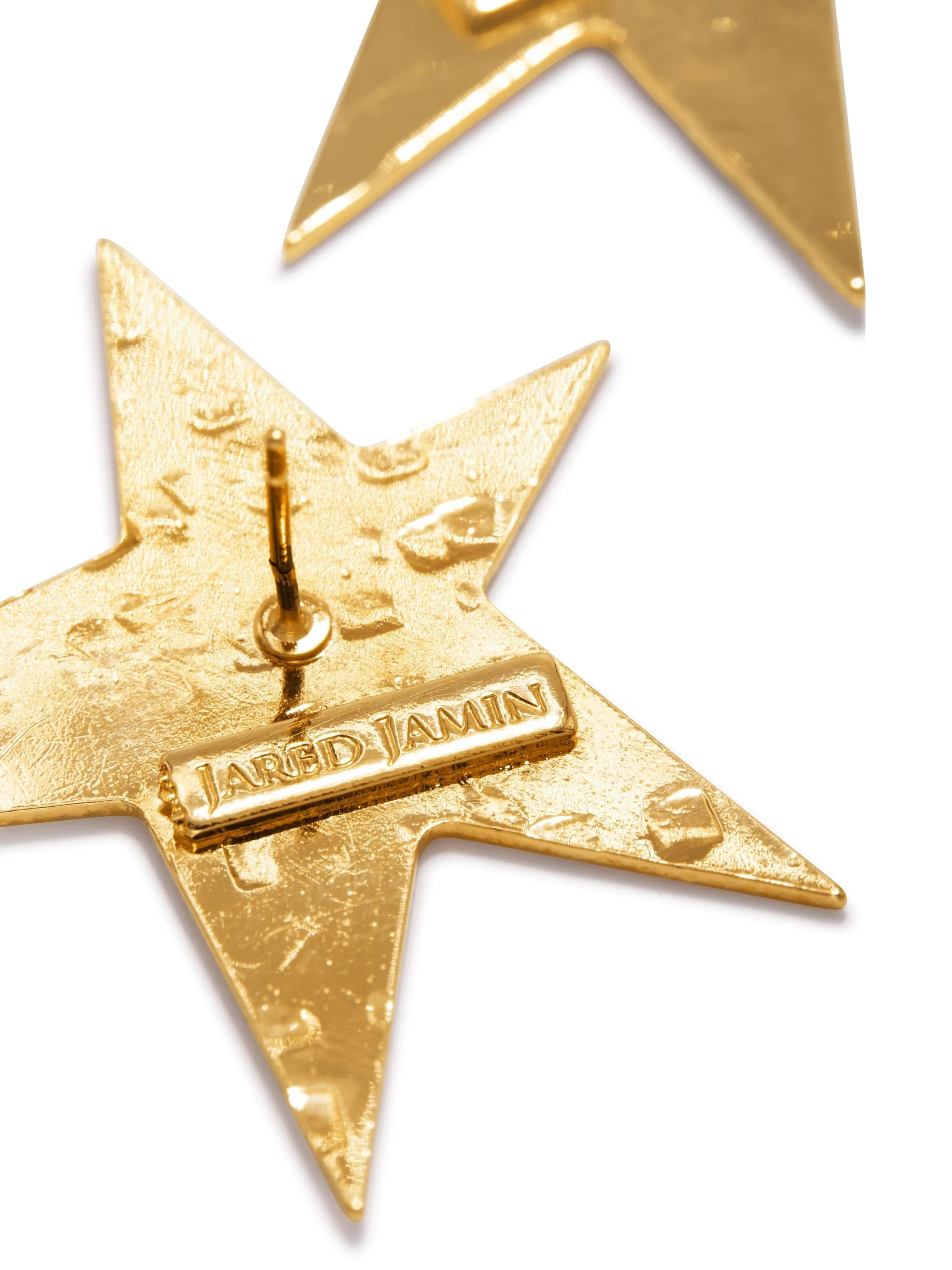 Gold Shooting Star Dangle Post Earrings