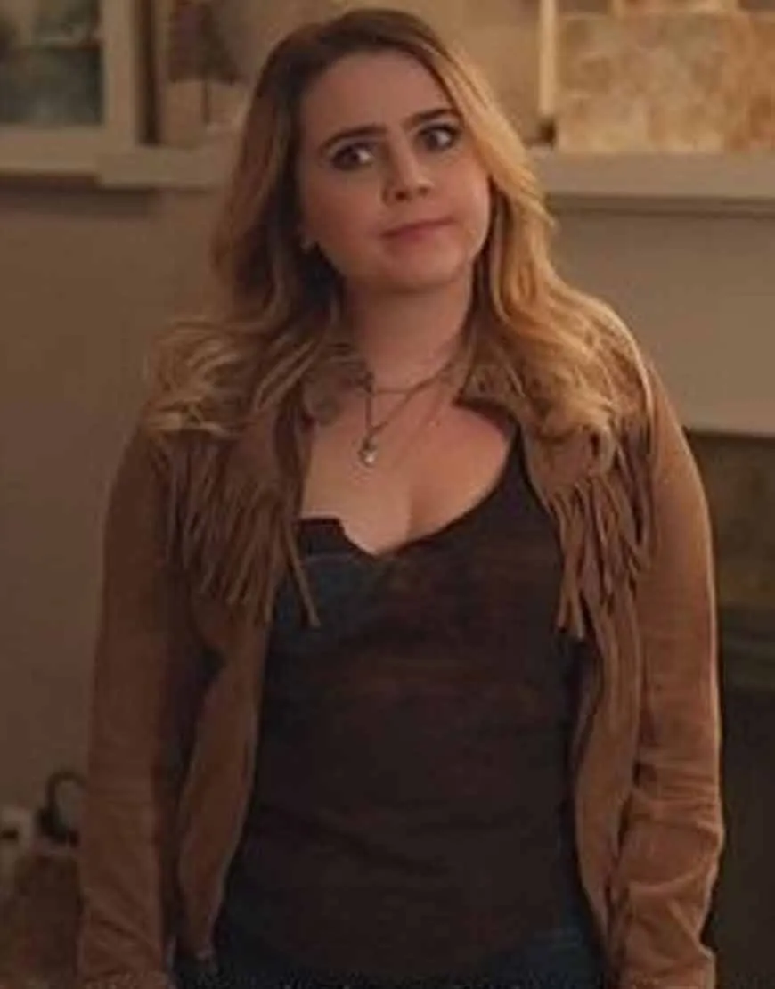 Good Girls S04 Mae Whitman Fringed Jacket | Ujackets.com - 45% OFF