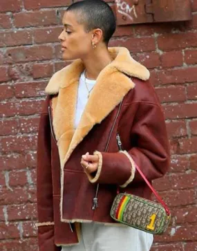 Gossip Girl 2021 Jordan Alexander Shearling Jacket | Ujackets.com