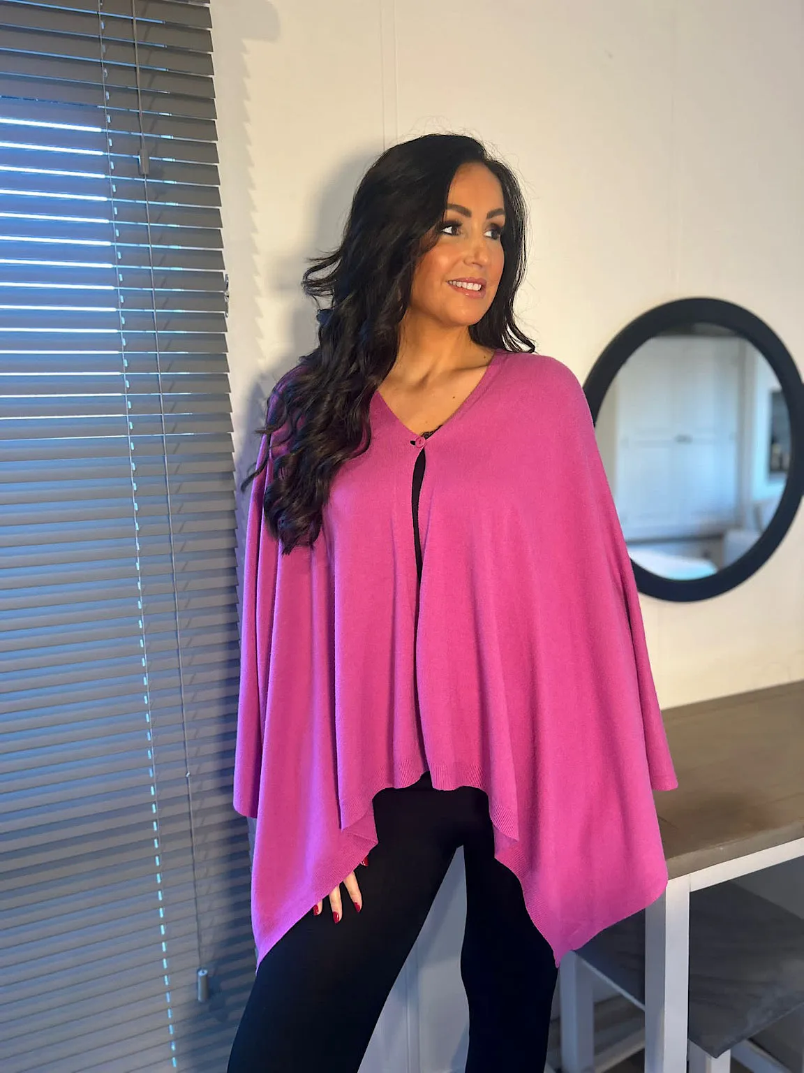 Grape Button Detail Cape Millie