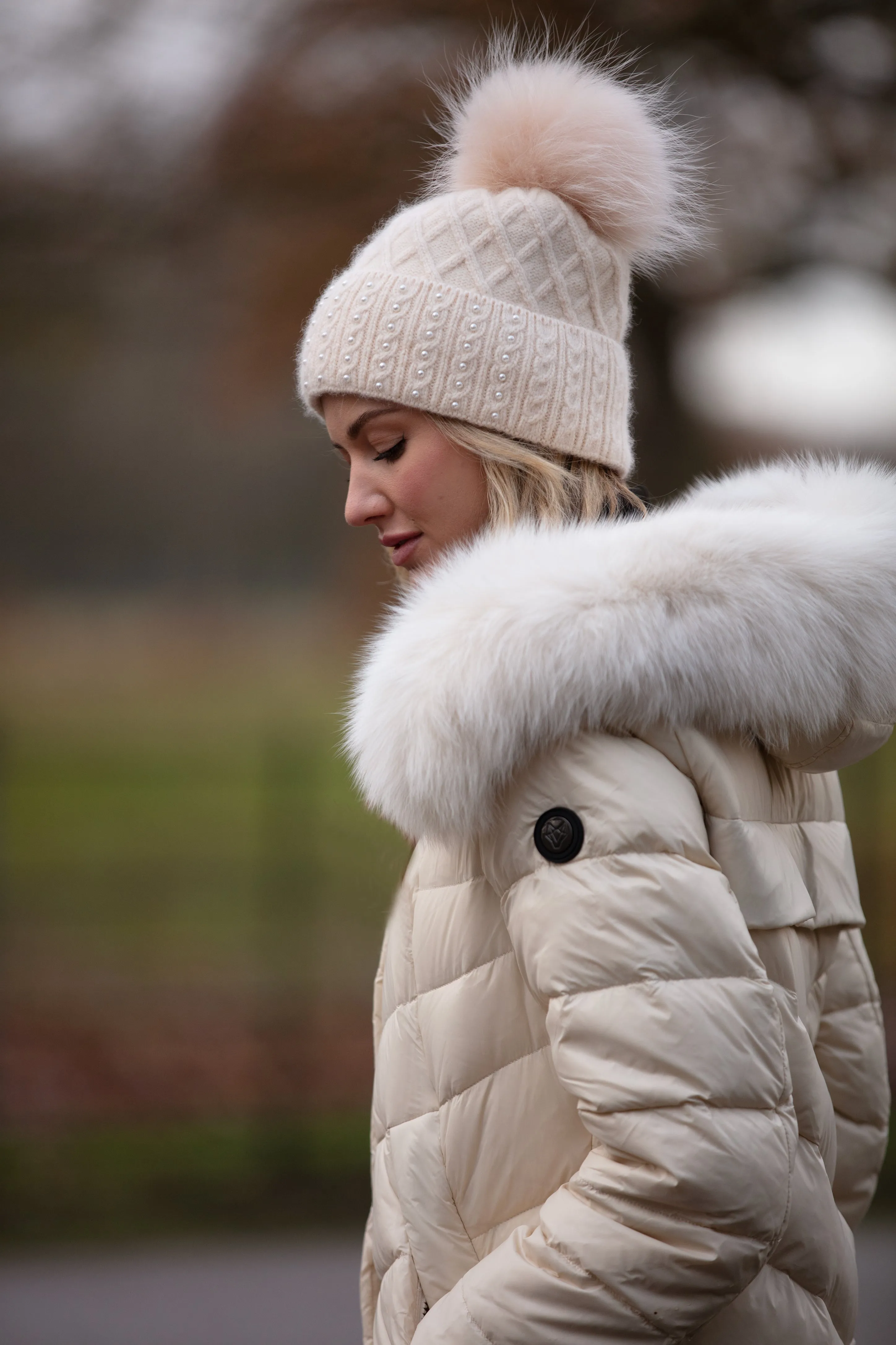 Harlow Pom Pom Hat - Buttermilk