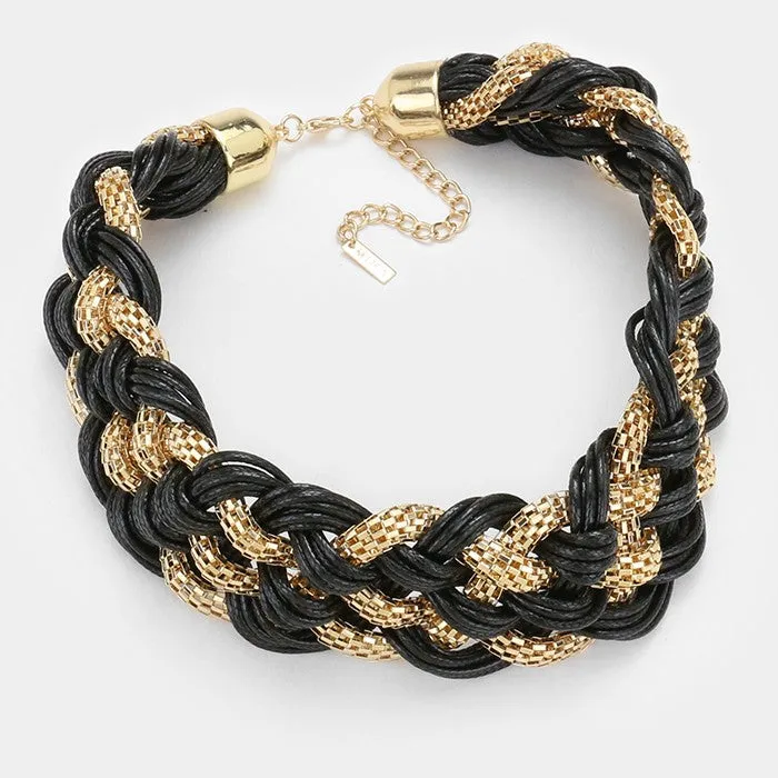 iLLASPARKZ Braided metal mesh tube necklace