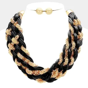 iLLASPARKZ Braided metal mesh tube necklace