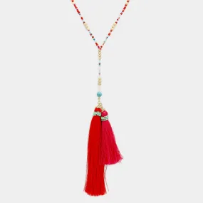 iLLASPARKZ Colorful Beaded Tassel Necklace