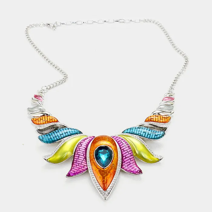 iLLASPARKZ Epoxy lotus necklace