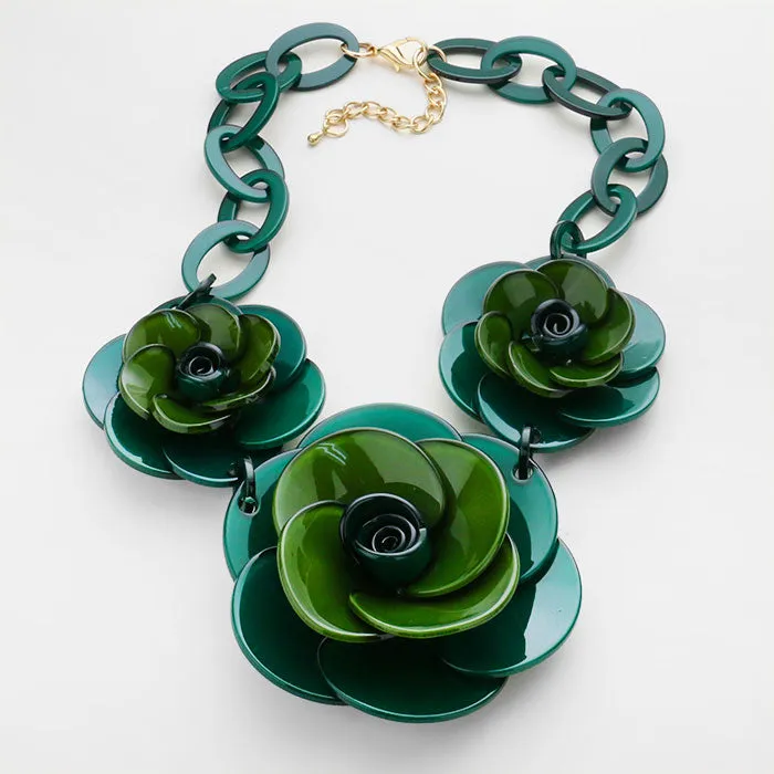 iLLASPARKZ Flower link collar necklace