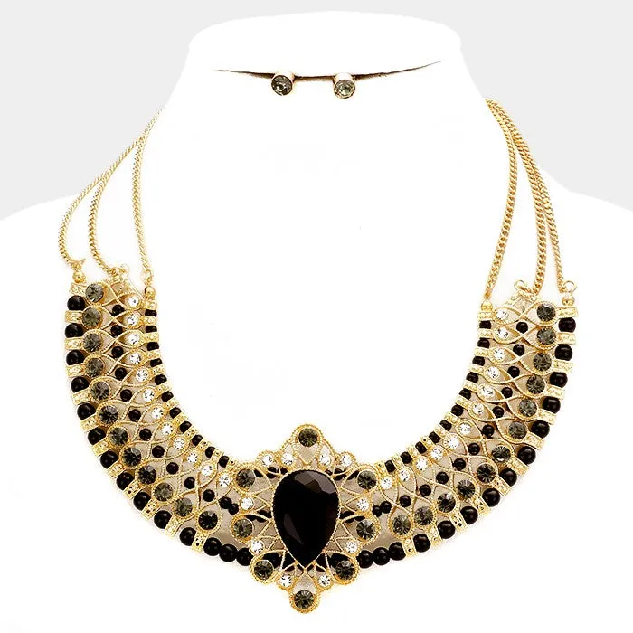 iLLASPARKZ Glass crystal & pearl embellished necklace