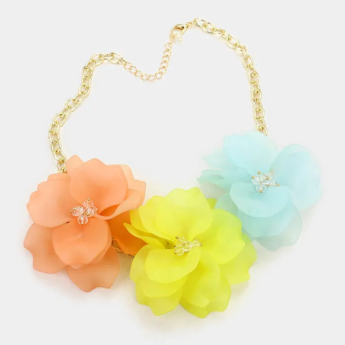 iLLASPARKZ Triple flower necklace