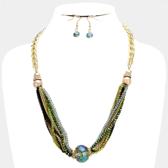 iLLASPARKZ Twisted multi-strand glass bead necklace