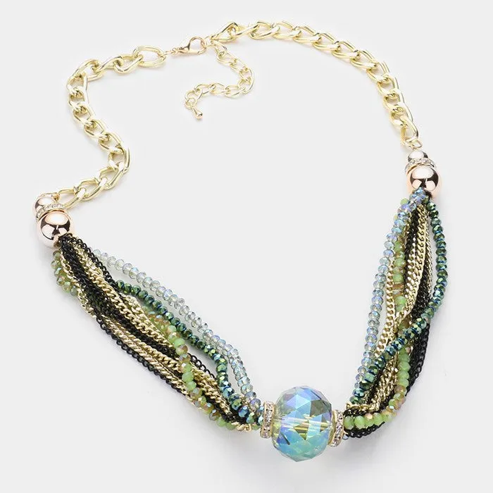 iLLASPARKZ Twisted multi-strand glass bead necklace