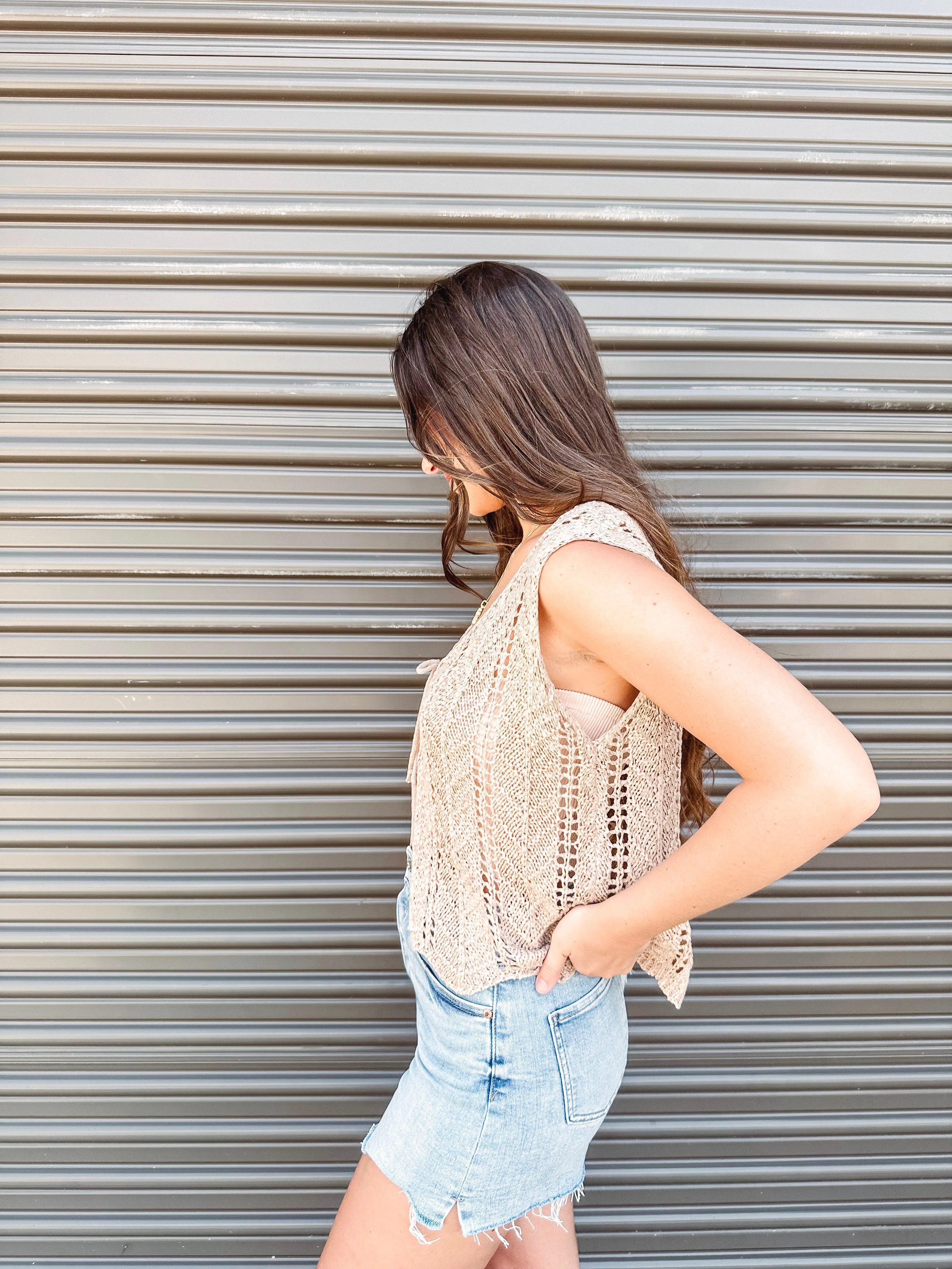 Inspired By You Crochet Tie Tank