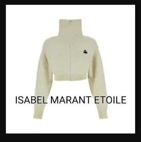 ISABEL MARANT ETOILE  |Casual Style Wool Long Sleeves Plain Cotton Party Style Logo