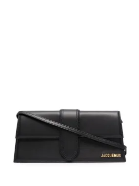 Jacquemus Le Bambino Long Leather Shoulder Bag in Black