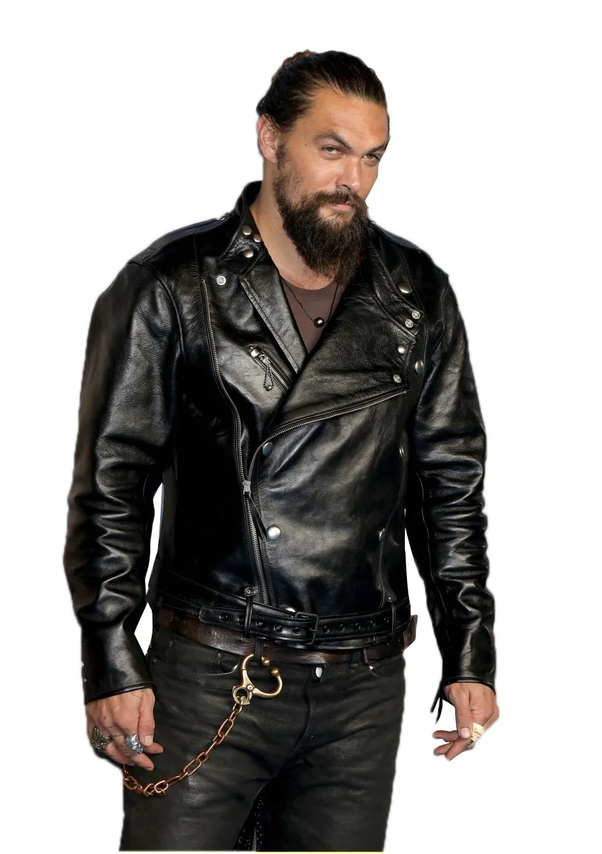 Jason Momoa Aquaman Leather Jacket - Aquaman Motorcycle leather Jacket