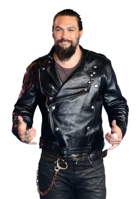 Jason Momoa Aquaman Leather Jacket - Aquaman Motorcycle leather Jacket