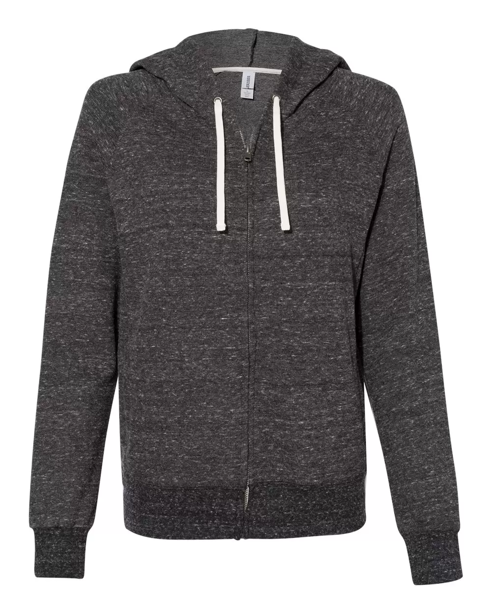 Jerzees 92WR Women's Snow Heather French Terry Full-Zip Hood Sweatshirt SKU: 92WR