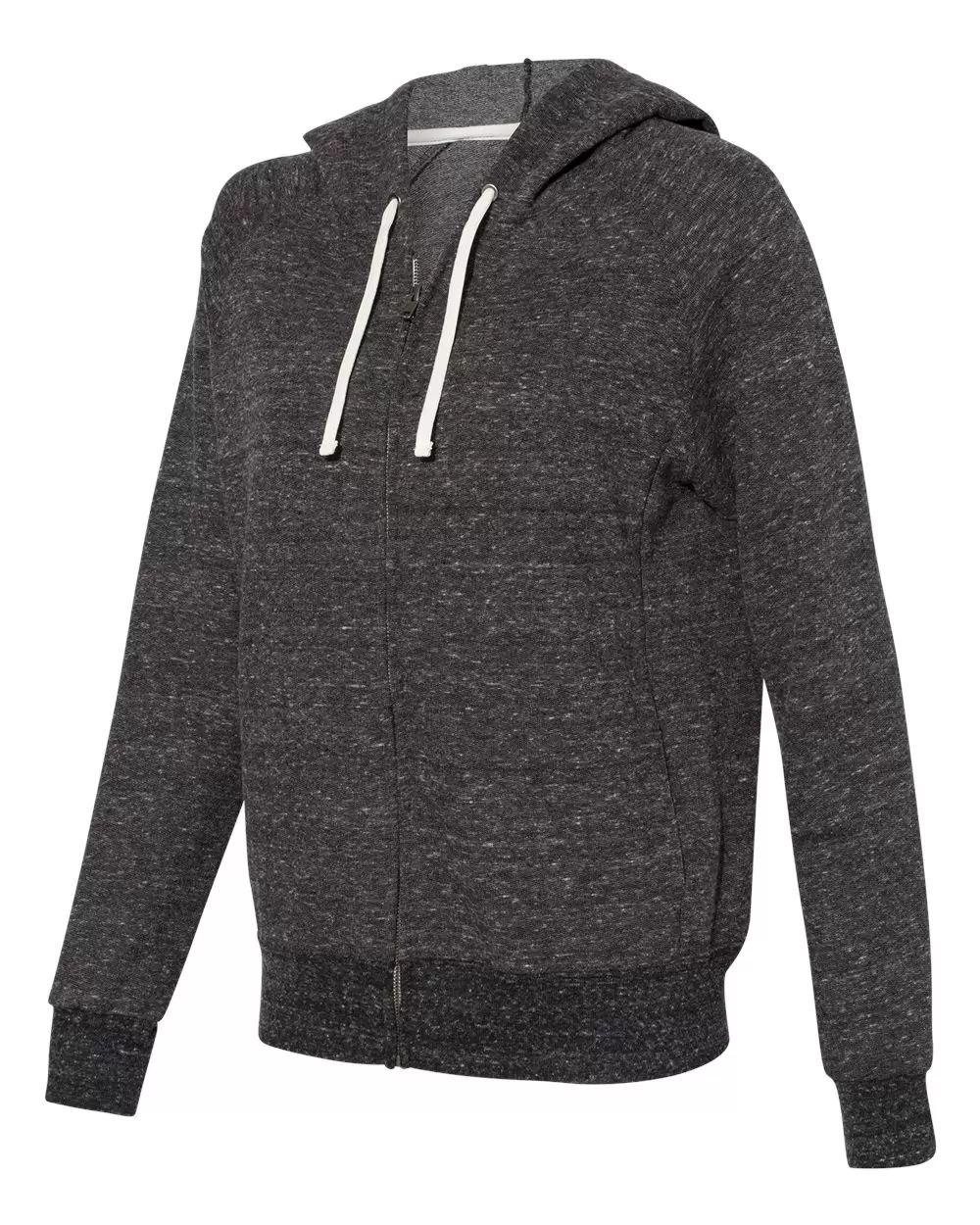 Jerzees 92WR Women's Snow Heather French Terry Full-Zip Hood Sweatshirt SKU: 92WR