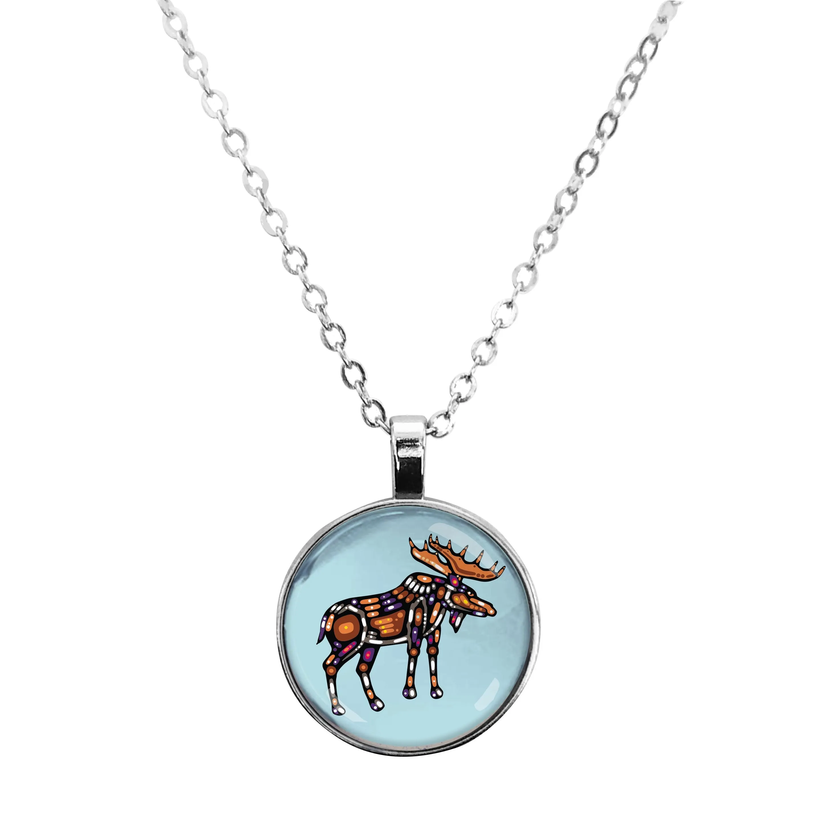 John Rombough Moose Dome Glass Necklace