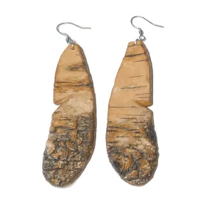 Large Birch Bark Earrings