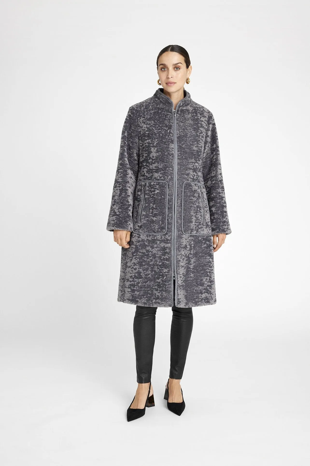 Laura fake Fur Coat Grey