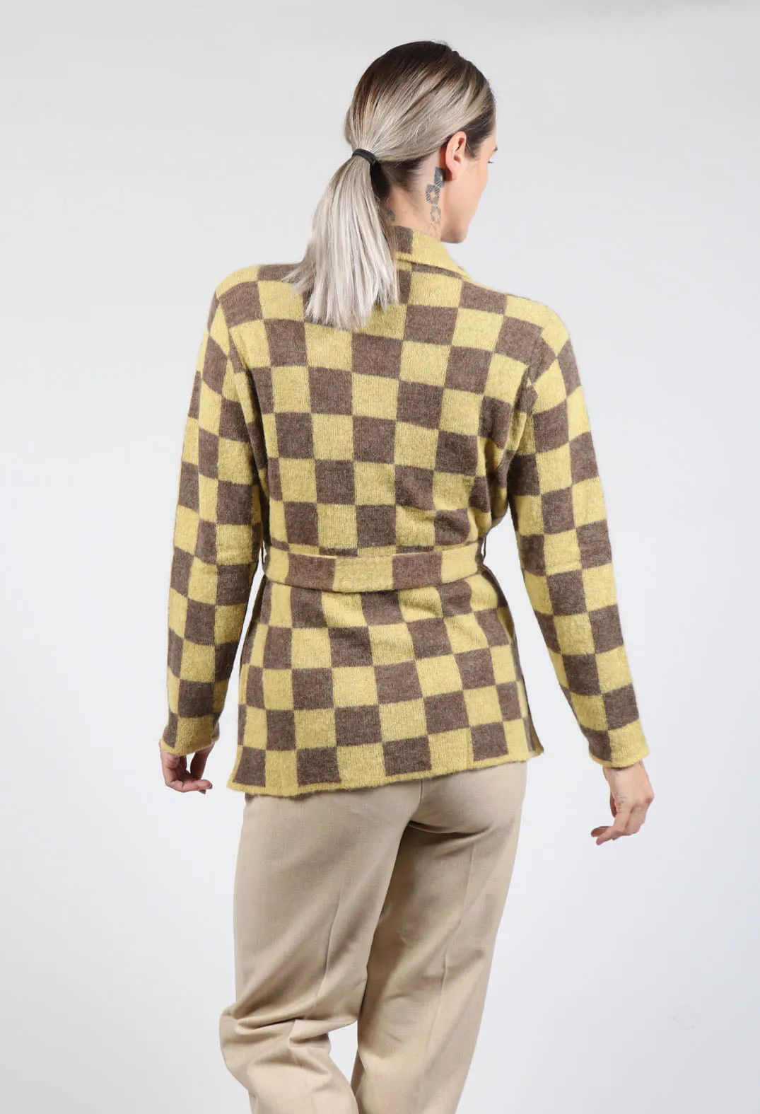 Lauren Knitted Shirt in Yellow and Brown