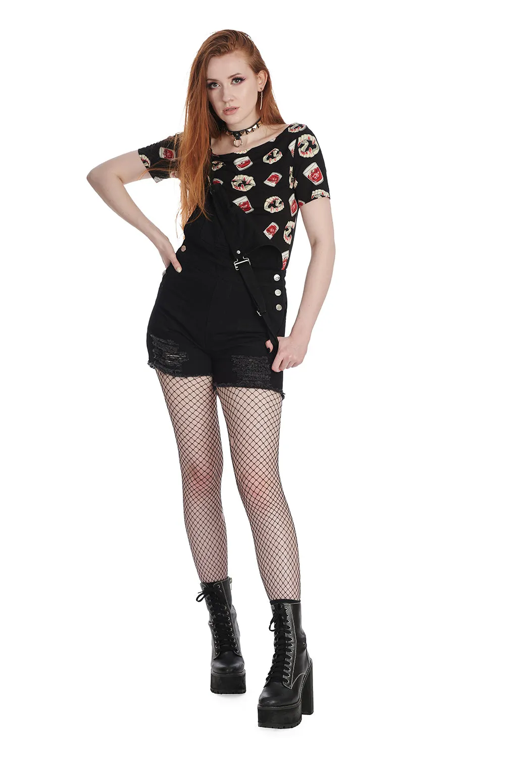 LEATHAN PLAYSUIT