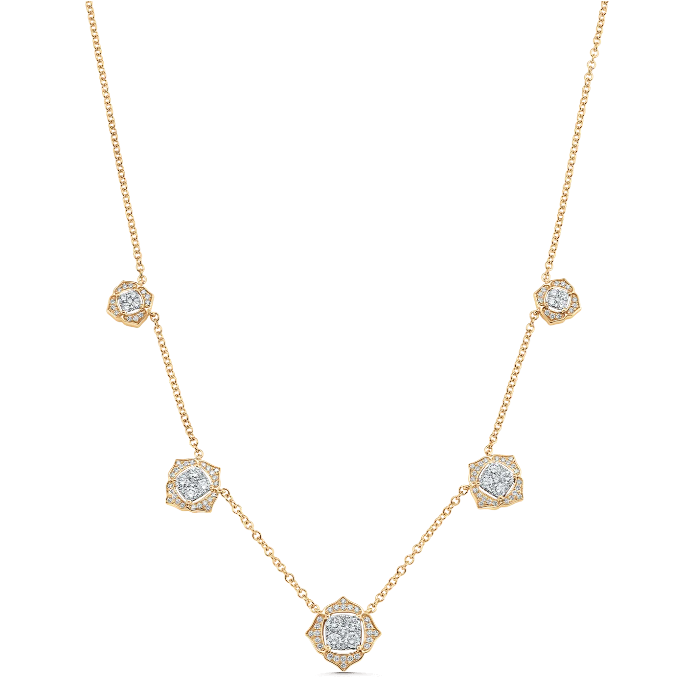 Leela Five Diamond Drop Necklace