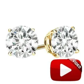 LIMITED ITEM ! 2/3 CT GENUINE DIAMOND 10KT SOLID GOLD EARRINGS STUD