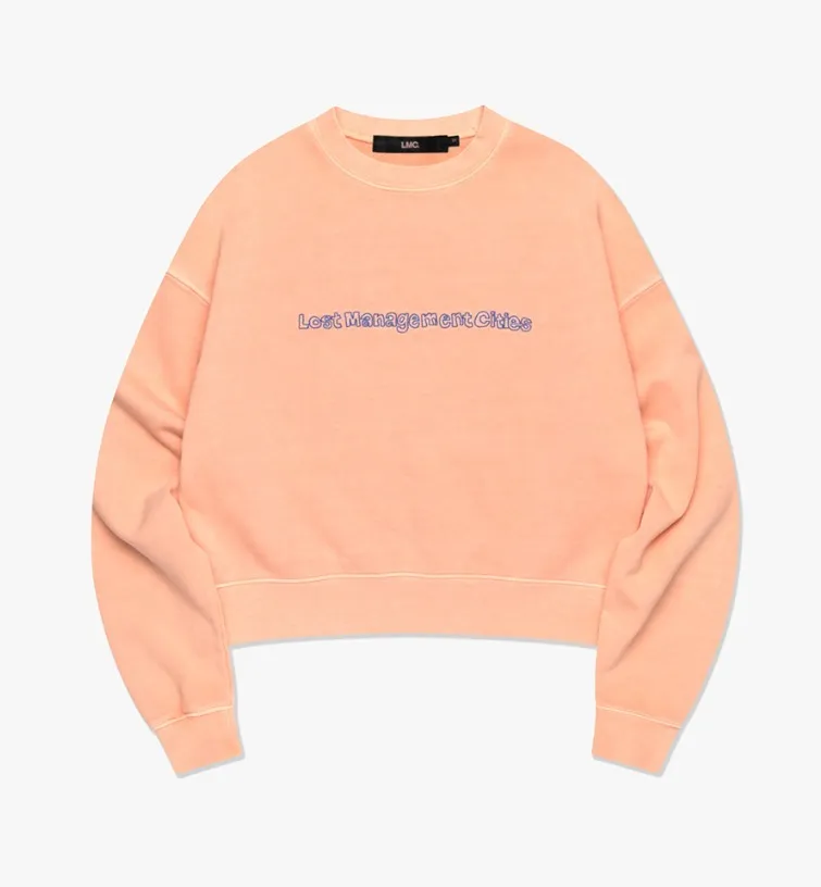 LMC  |Street Style Long Sleeves Plain Logo Cropped Tops