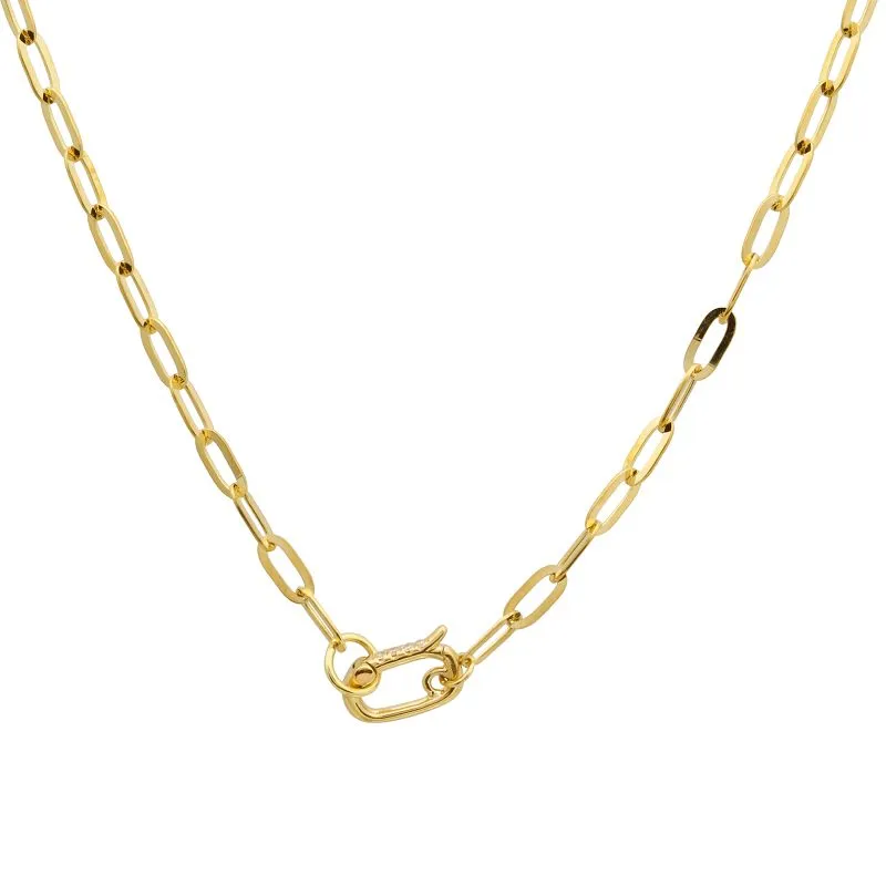 LOLA BARRIE SMALL PAPERCLIP CHAIN NECKLACE