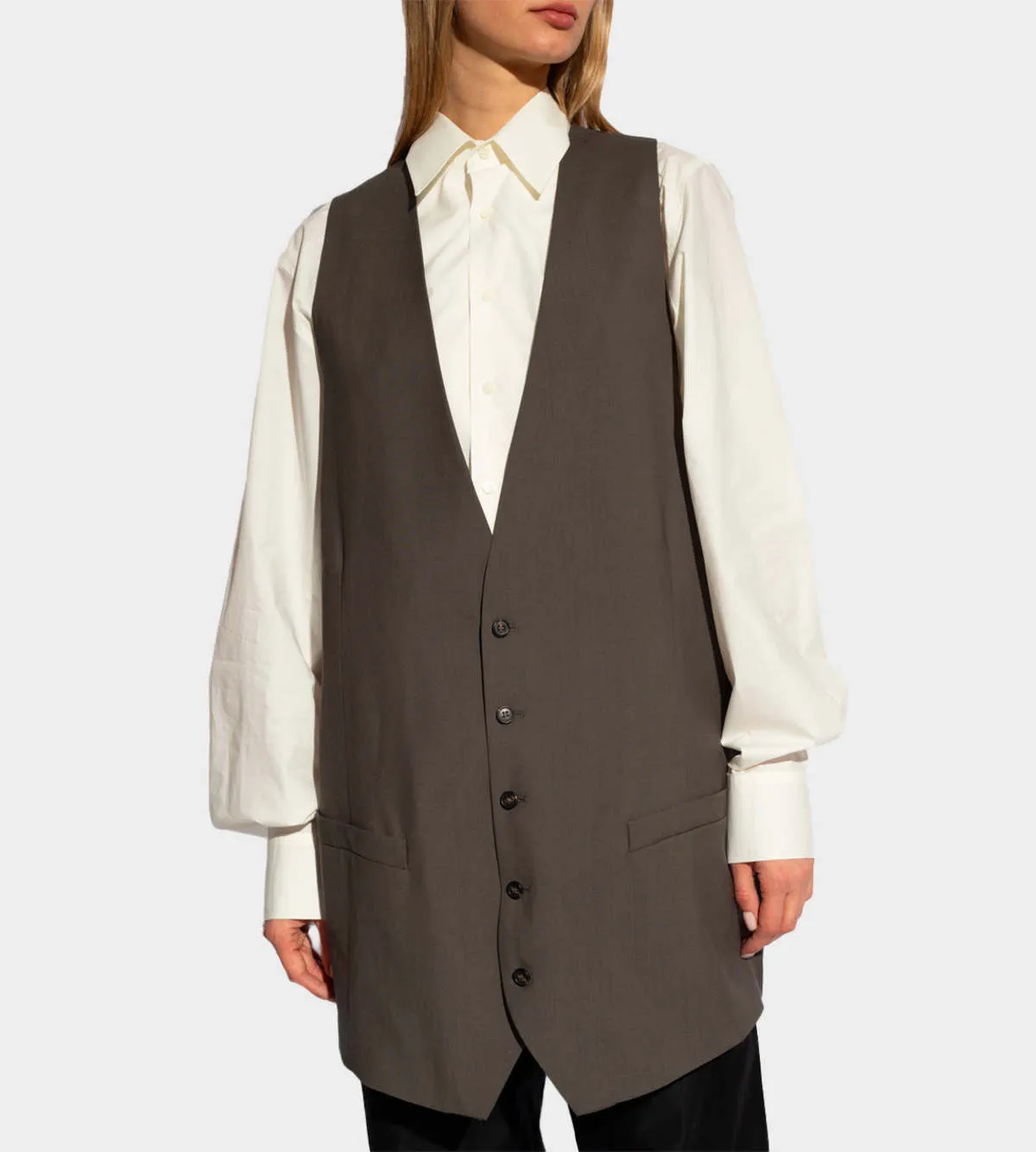 Longline Wool Waistcoat