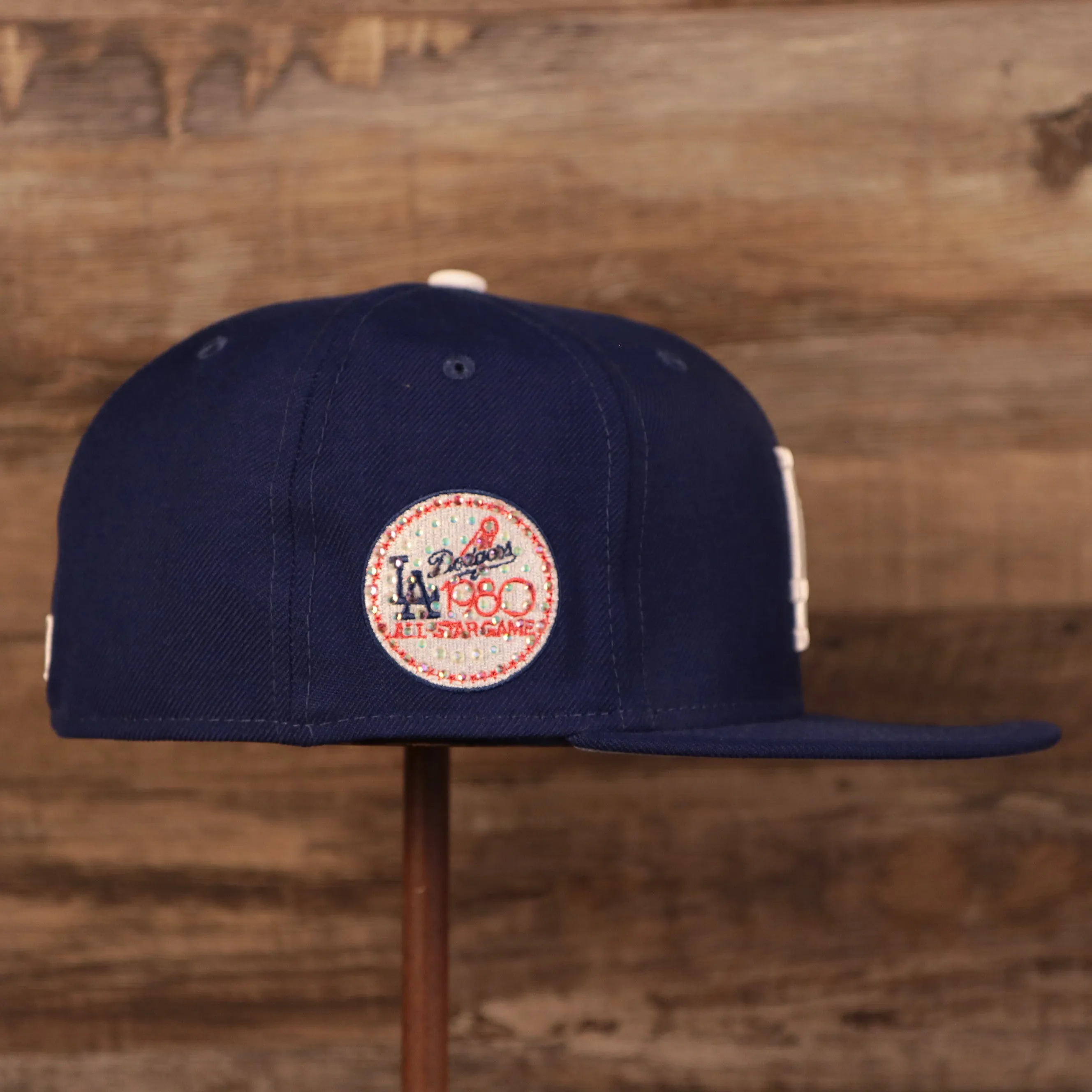 Los Angeles Dodgers 1980 All Star Game Crystal Side Patch Icy Blue Bottom 59Fifty Fitted Cap