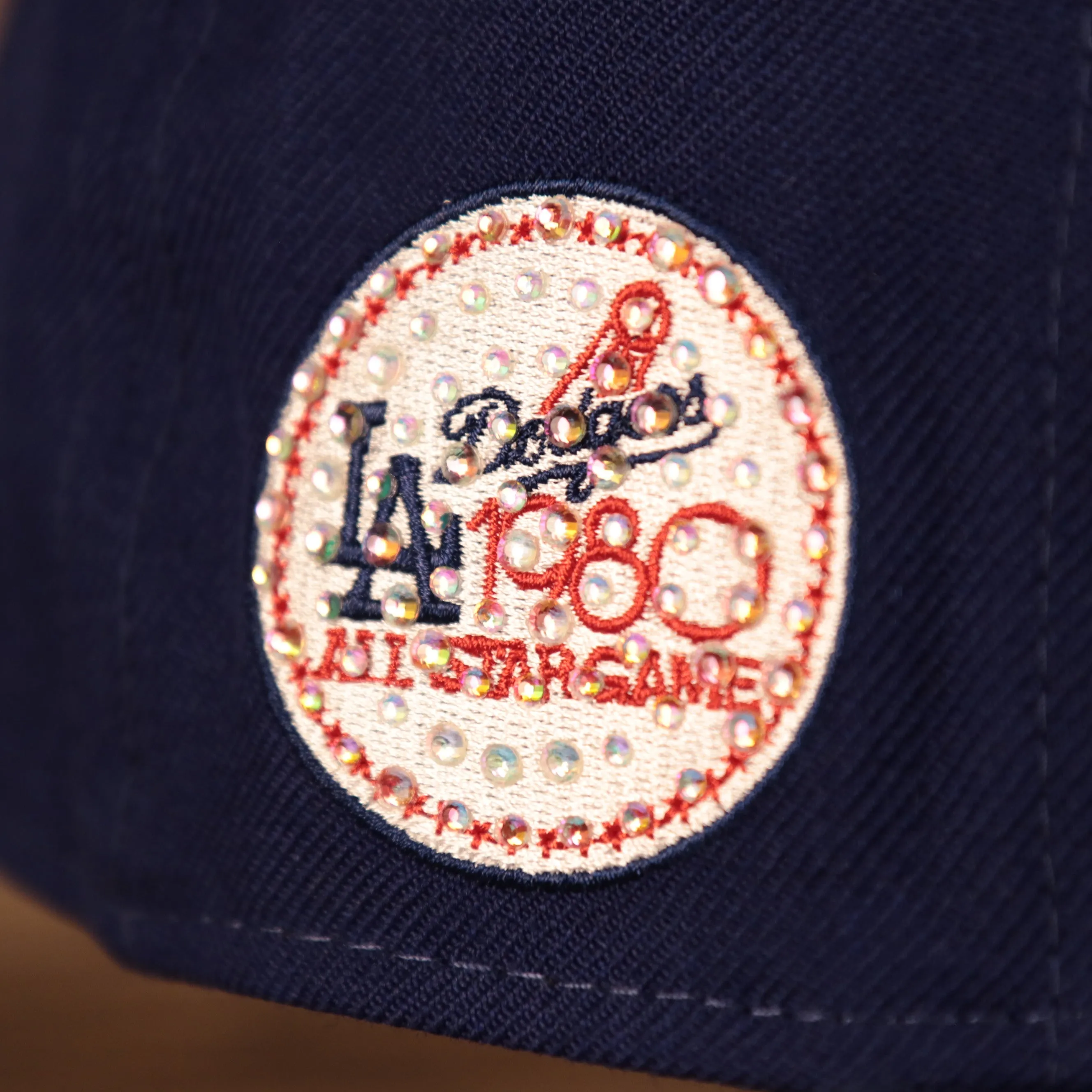 Los Angeles Dodgers 1980 All Star Game Crystal Side Patch Icy Blue Bottom 59Fifty Fitted Cap