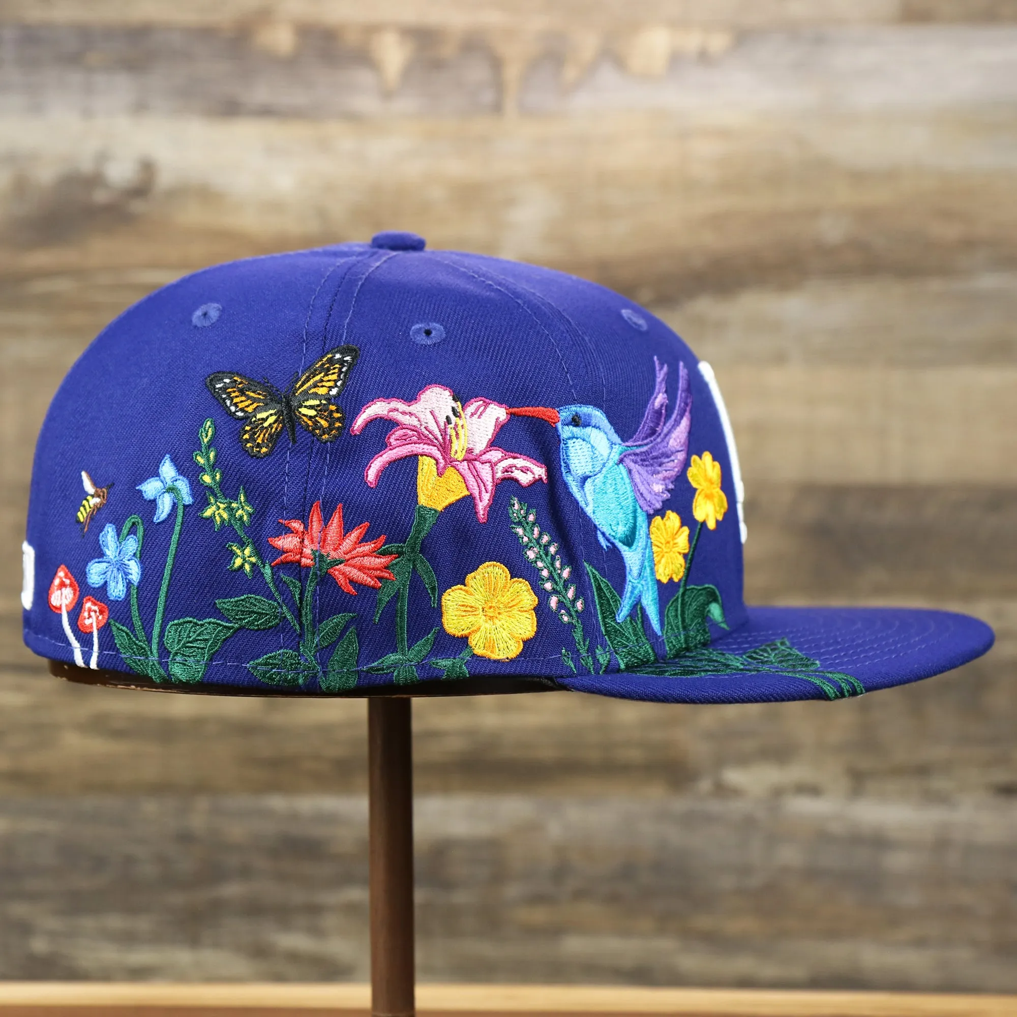 Los Angeles Dodgers Gray Bottom Bloom Spring Embroidery 59Fifty Fitted Cap | Royal Blue 59Fifty Cap