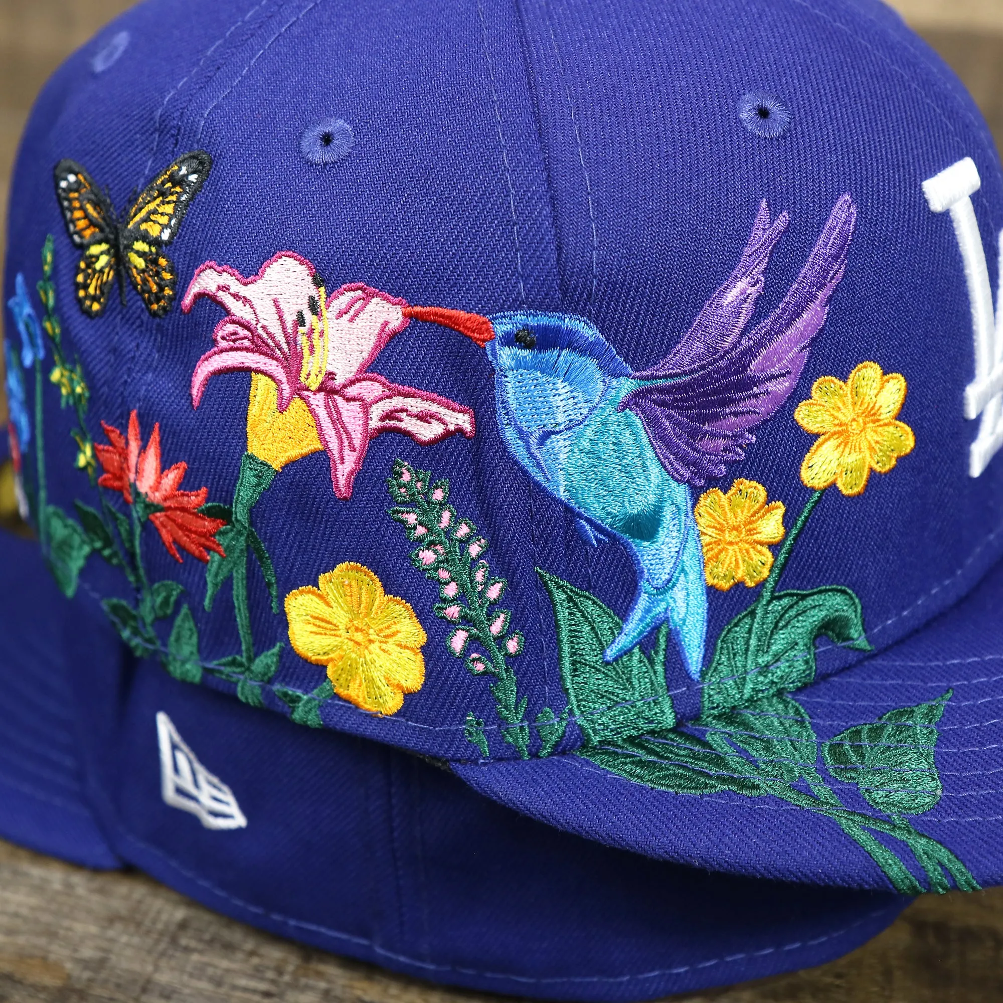 Los Angeles Dodgers Gray Bottom Bloom Spring Embroidery 59Fifty Fitted Cap | Royal Blue 59Fifty Cap