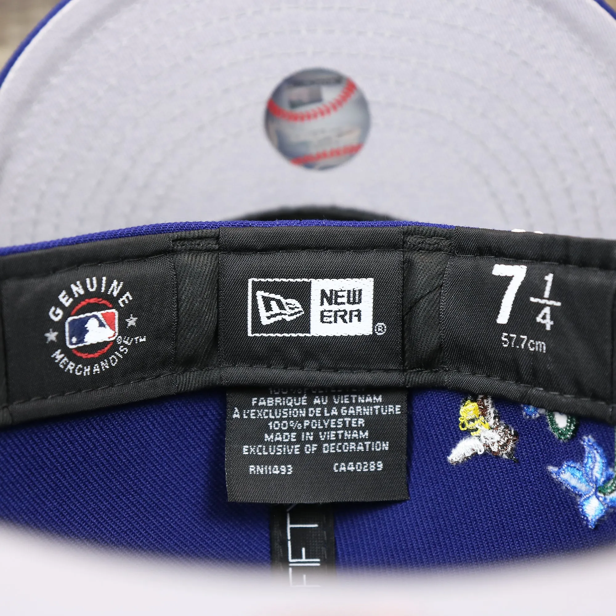 Los Angeles Dodgers Gray Bottom Bloom Spring Embroidery 59Fifty Fitted Cap | Royal Blue 59Fifty Cap