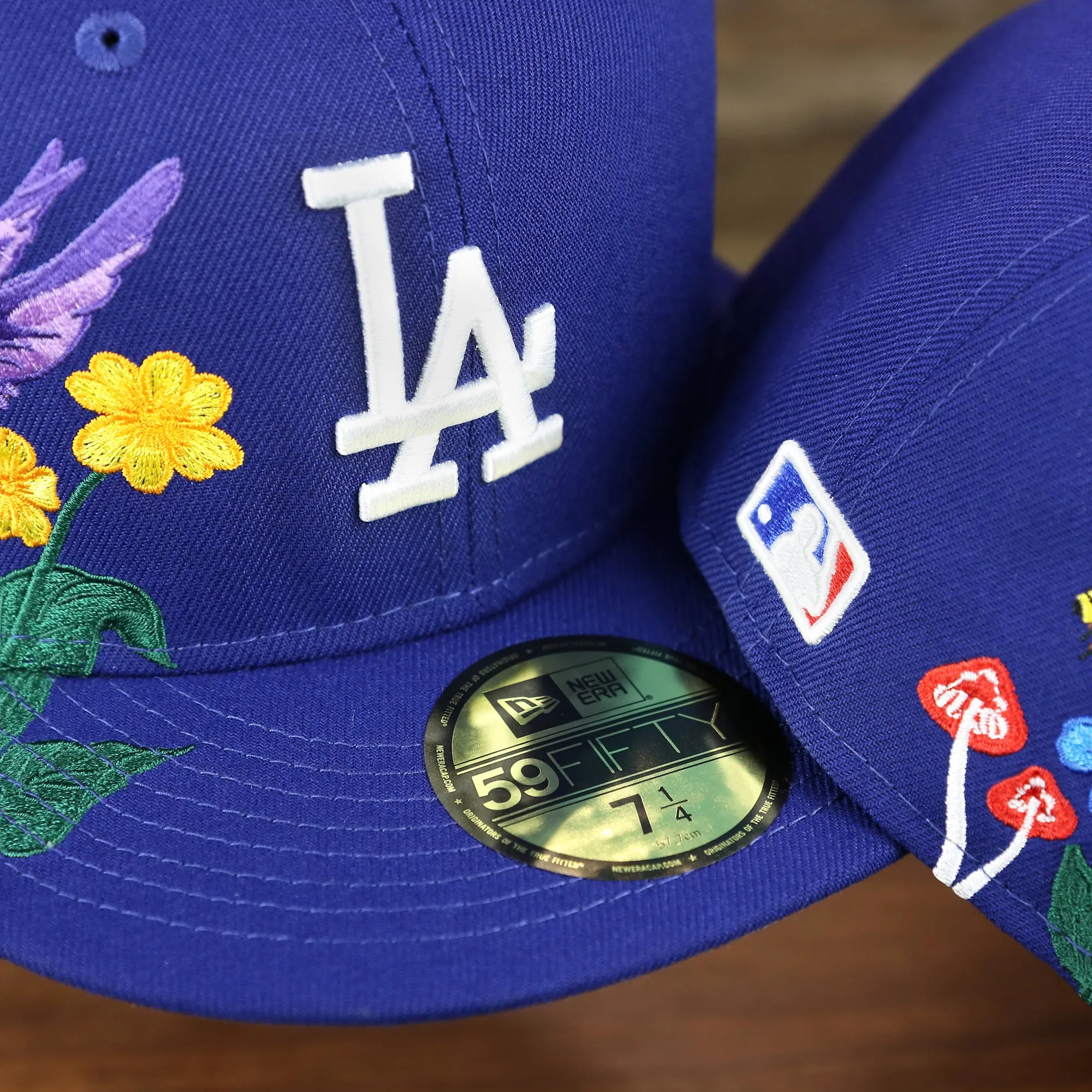 Los Angeles Dodgers Gray Bottom Bloom Spring Embroidery 59Fifty Fitted Cap | Royal Blue 59Fifty Cap