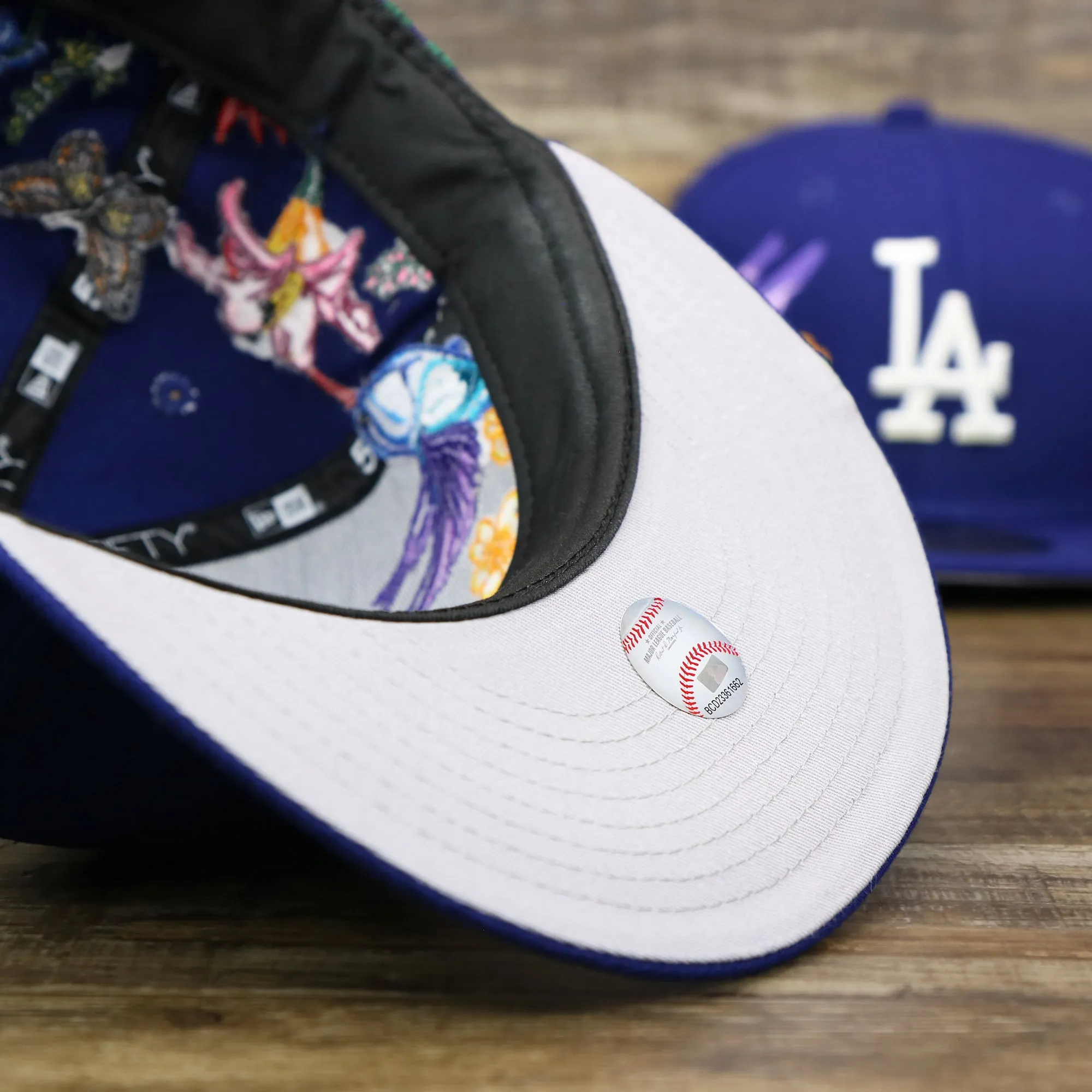 Los Angeles Dodgers Gray Bottom Bloom Spring Embroidery 59Fifty Fitted Cap | Royal Blue 59Fifty Cap