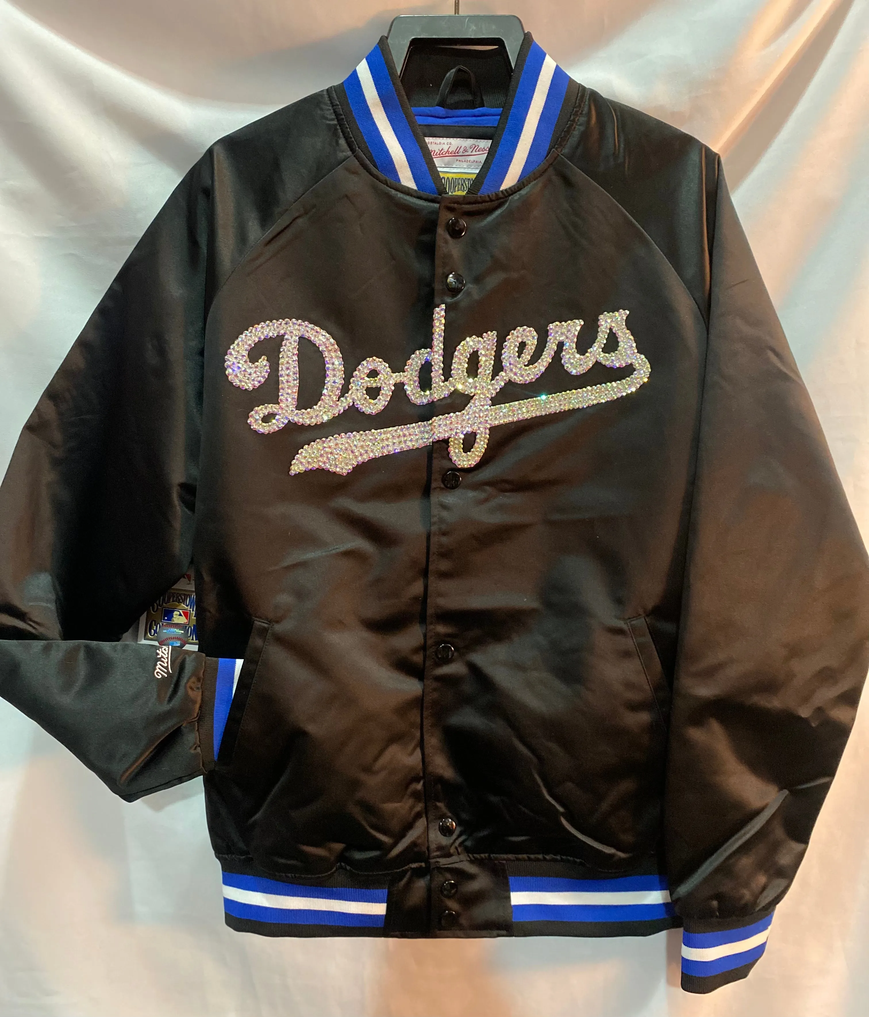 Los Angeles Dodgers MLB Mitchell & Ness Satin Bedazzled Jacket