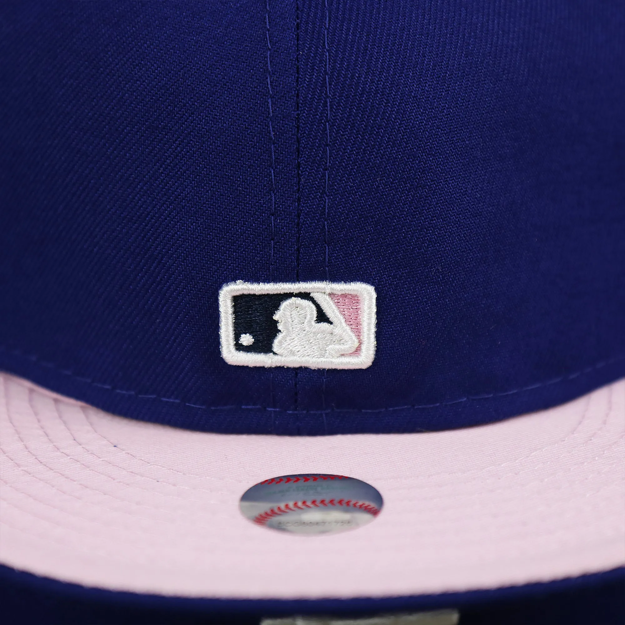 Los Angeles Dodgers Pop Sweat Pastel World Series Side Patch Fitted Cap With Pink Undervisor | Royal Blue 59Fifty Cap