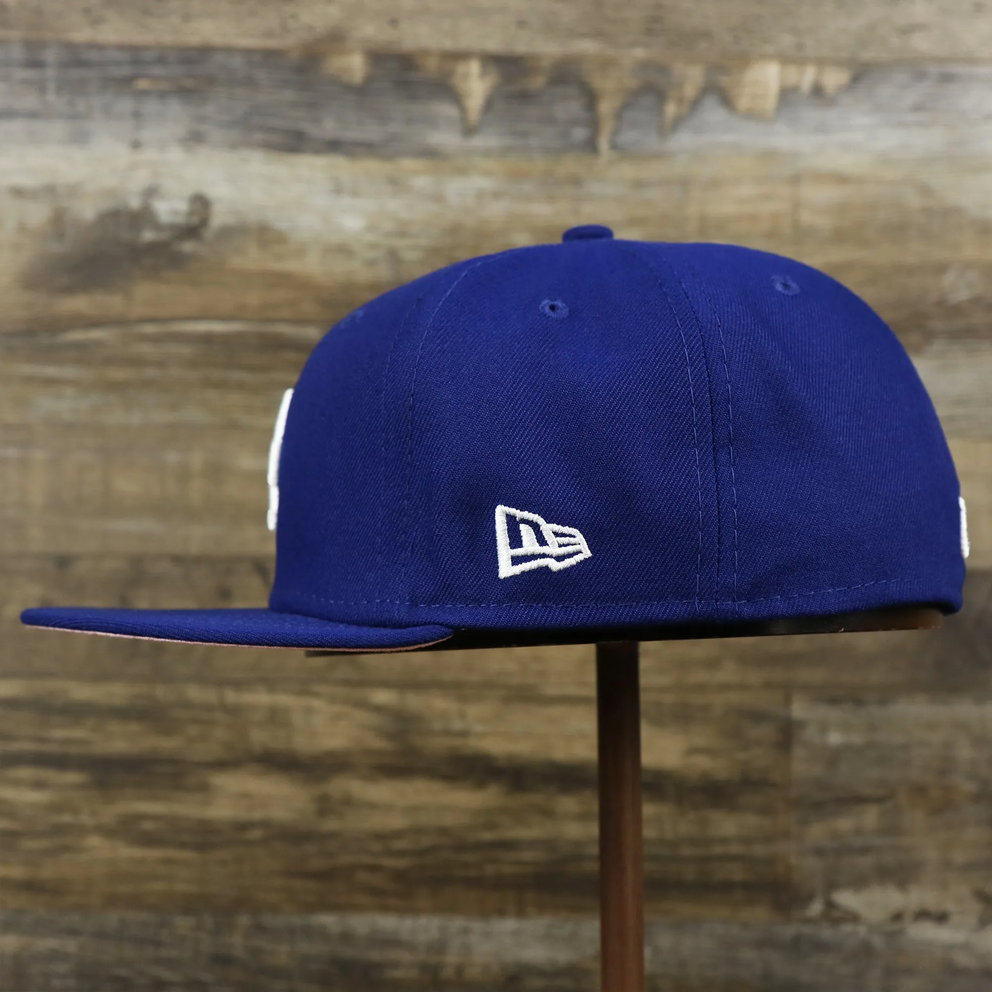 Los Angeles Dodgers Pop Sweat Pastel World Series Side Patch Fitted Cap With Pink Undervisor | Royal Blue 59Fifty Cap