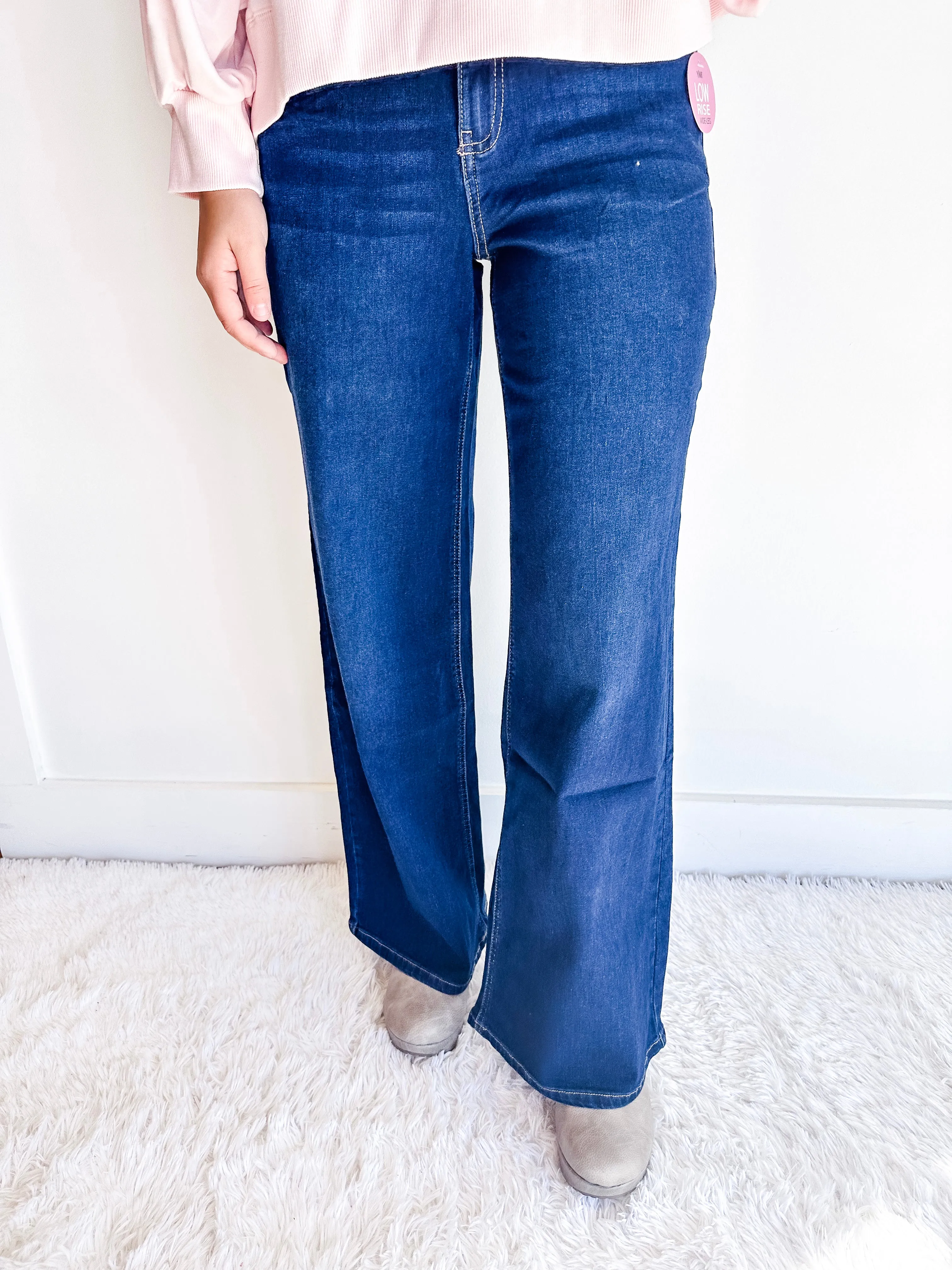 Low Rise Wide Leg Jeans