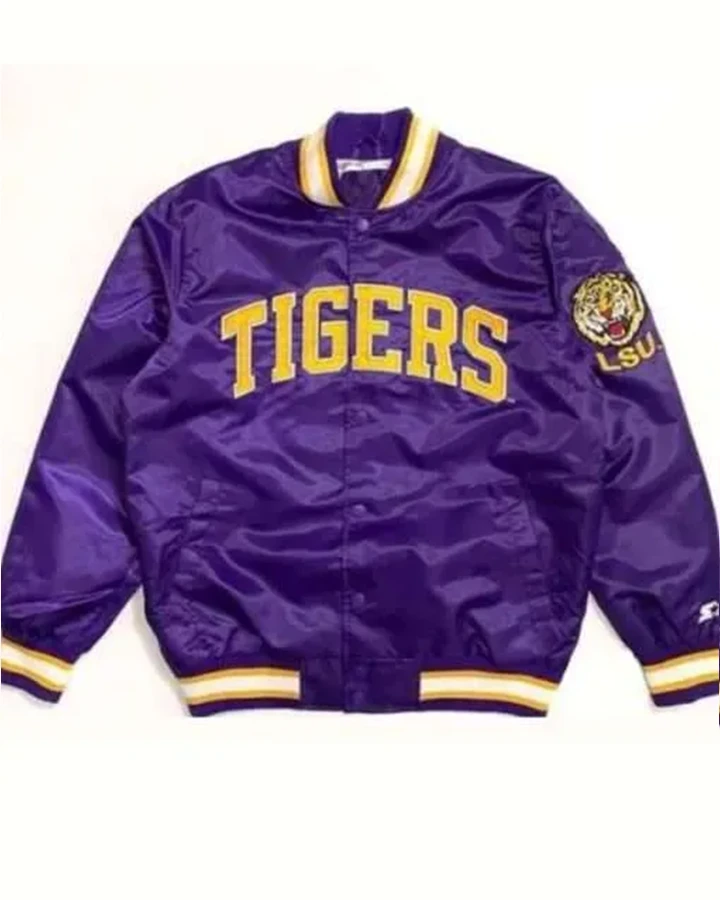 LSU Tigers Purple Satin Jacket - William Jacket