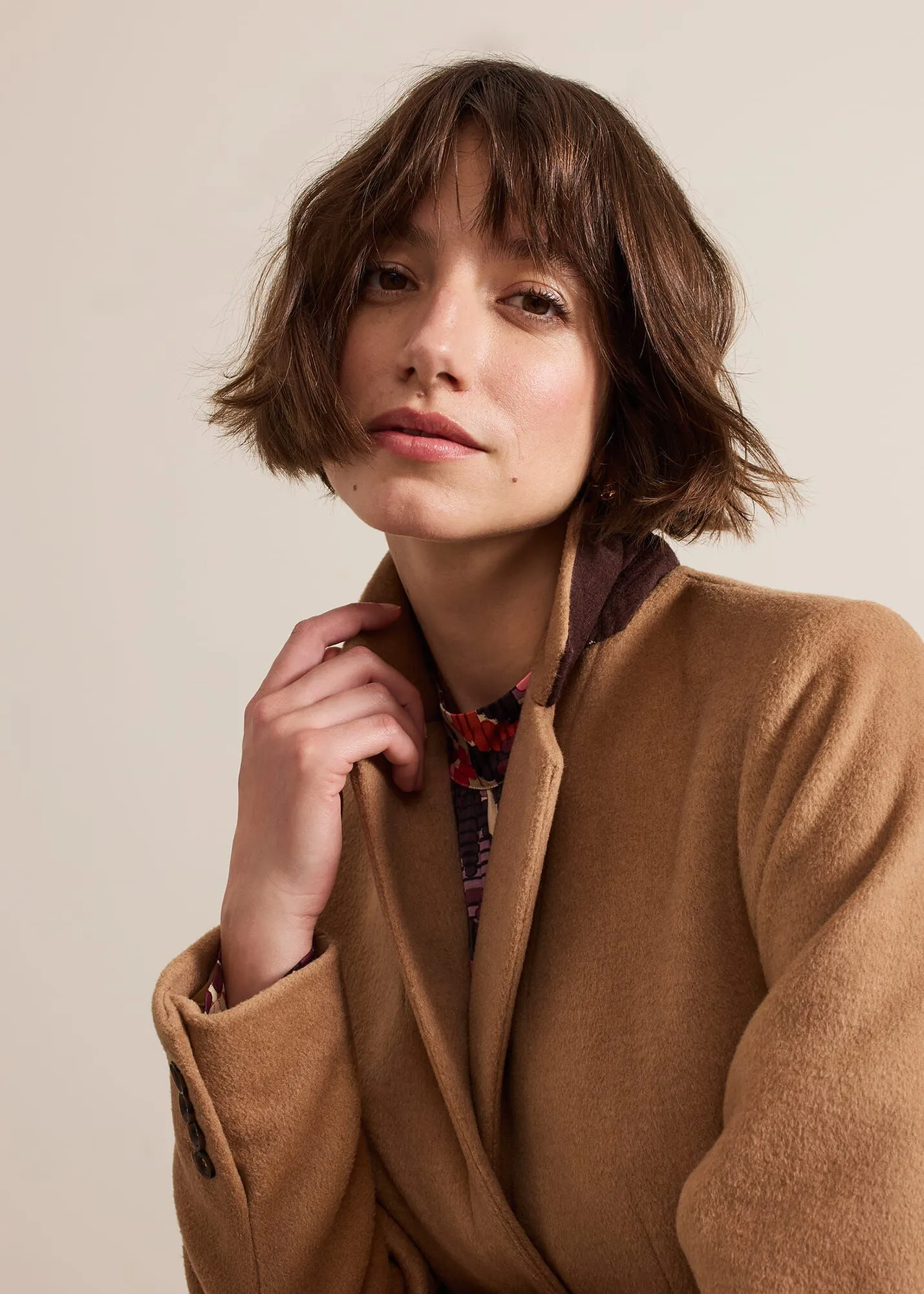 Lydia Camel Wool Smart Coat