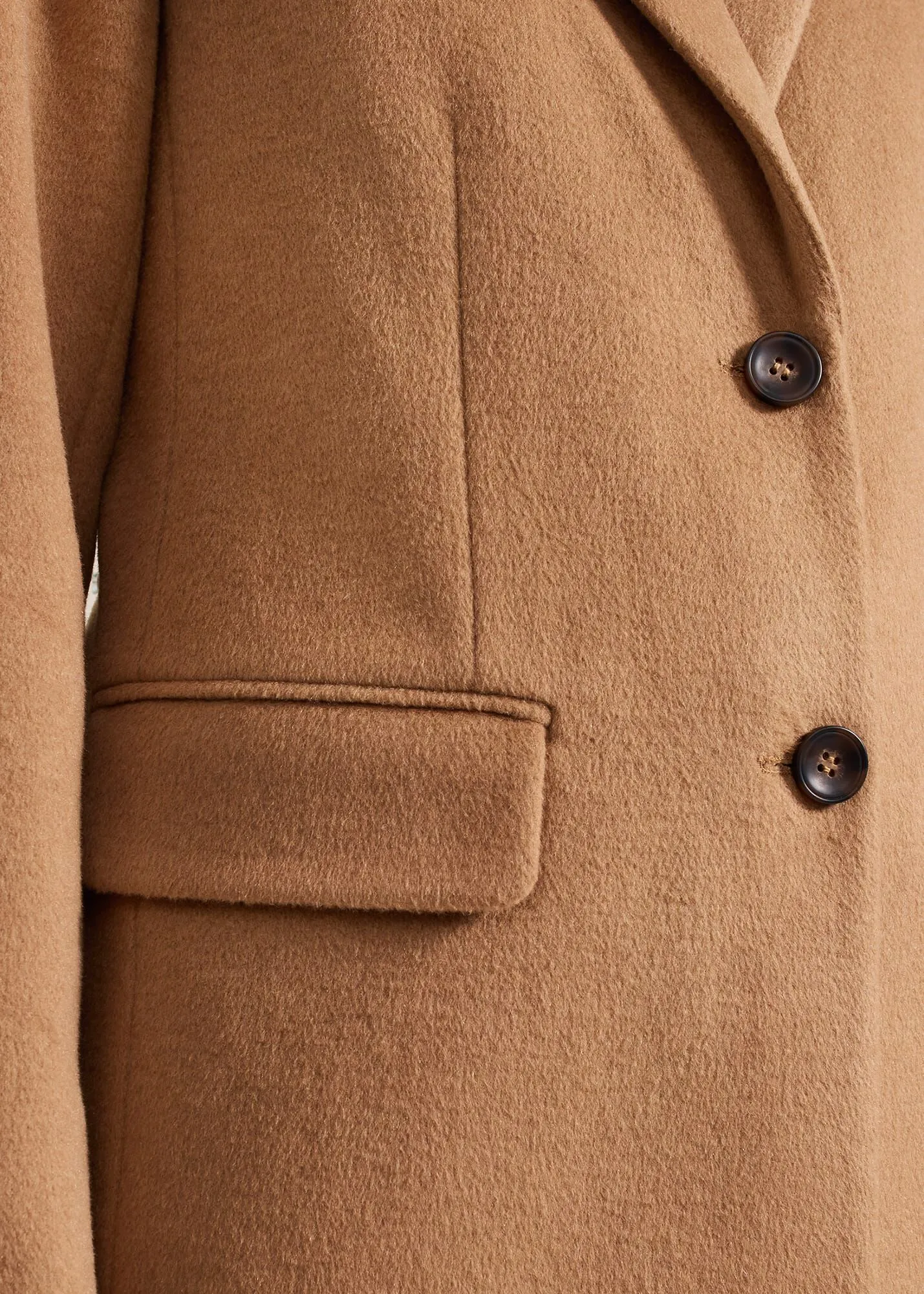 Lydia Camel Wool Smart Coat